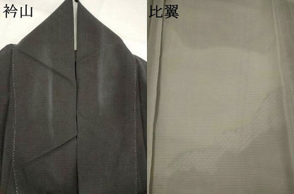 平和屋着物＊夏物　黒留袖　絽　刺繍　流水飛鶴花文　金糸　金彩　洗える着物　AABJ8901st