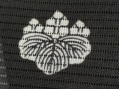 平和屋着物＊夏物　黒留袖　絽　鳳凰花松文　暈し染め　金彩　洗える着物　AABJ8902st
