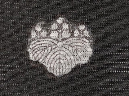 平和屋着物＊夏物　黒留袖　絽　刺繍　飛鶴花文　金糸　金彩　洗える着物　AABJ8903st