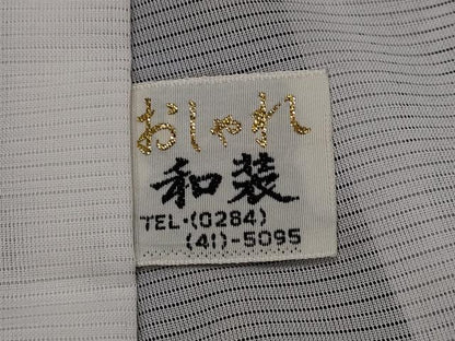 平和屋着物＊夏物　黒留袖　絽　刺繍　飛鶴花文　金糸　金彩　洗える着物　AABJ8903st