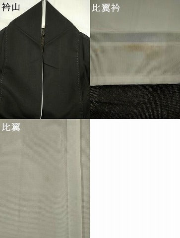 平和屋着物＊夏物　黒留袖　絽　飛鶴花文　暈し染め　洗える着物　AABJ8906st