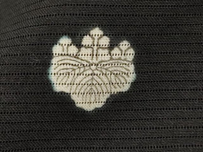 平和屋着物＊夏物　黒留袖　絽　刺繍　笹竹文　金銀糸　洗える着物　AABJ8909st