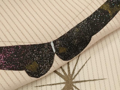 平和屋着物＊夏物　訪問着　縦絽　舞蝶文　暈し染め　金彩　正絹　逸品　AABJ8917st