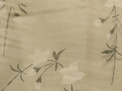 平和屋着物＊夏物　訪問着　友禅　紗　枝花文　暈し染め　正絹　逸品　AABJ8918st
