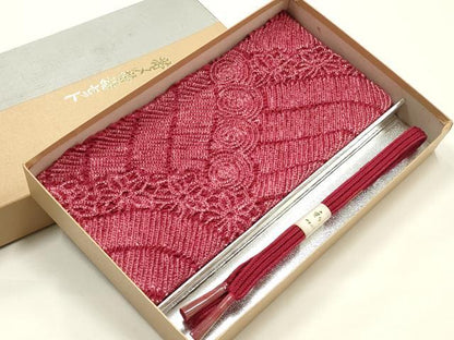 平和屋着物●和装小物　帯締め・帯揚げセット　畝組　柄絞り　逸品　未使用　AABJ8921ay