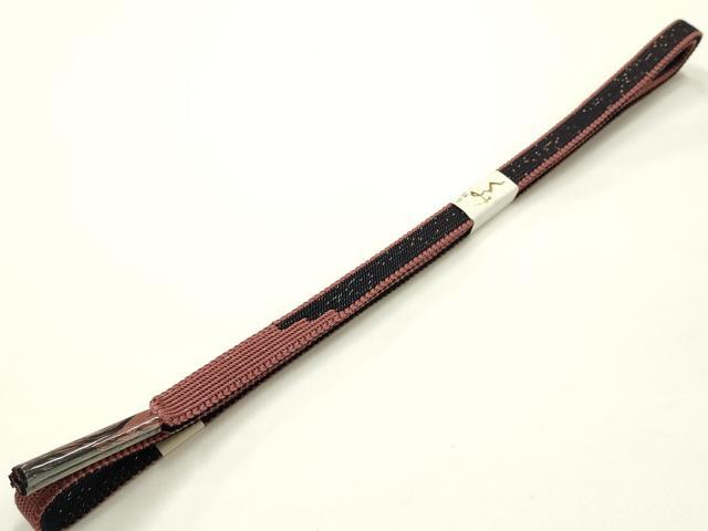 平和屋着物●和装小物　帯締め・帯揚げセット　平組　斜縞　金糸　暈し染め　逸品　未使用　AABJ8923ay