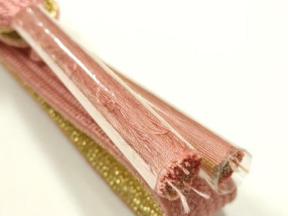 平和屋着物●和装小物　帯締め・帯揚げセット　高麗組 綾出し　枝梅　金糸　暈し　逸品　未使用　AABJ8924ay
