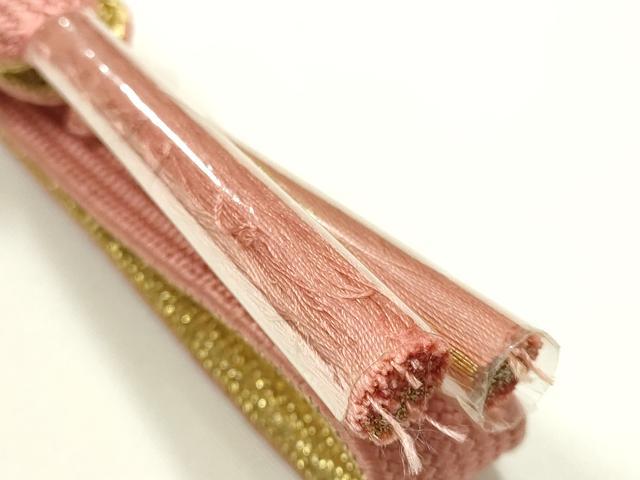 平和屋着物●和装小物　帯締め・帯揚げセット　高麗組 綾出し　枝梅　金糸　暈し　逸品　未使用　AABJ8924ay