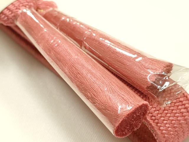 平和屋着物●和装小物　帯締め・帯揚げセット　高麗組 綾出し　蔓帯花文　地紋起こし　三分金糸　逸品　未使用　AABJ8926ay