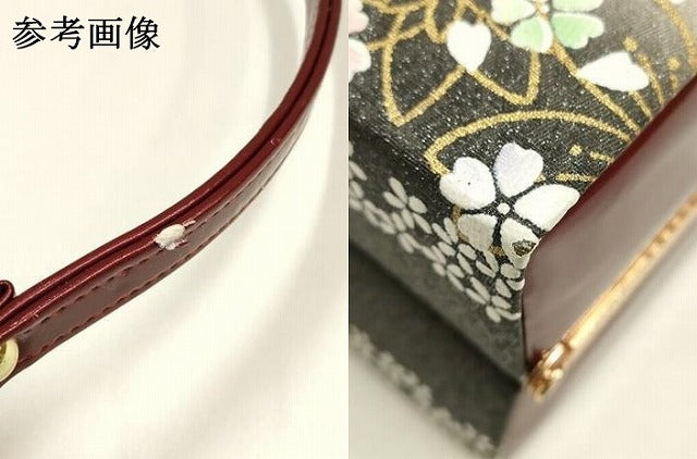平和屋着物▼和装小物　和装バッグ　振袖用　ハンドバッグ　舞花文　金糸　銀通し地　暈し　ラインストーン　逸品　AABJ8938ay
