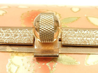 平和屋着物▼和装小物　和装バッグ　振袖用　ハンドバッグ　エナメル　舞花文　金彩　暈し　逸品　AABJ8950ay