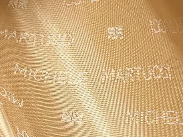 平和屋着物▼和装小物　和装バッグ　振袖用　ハンドバッグ　MICHELE MARTUCCI　エナメル　舞花文　桜　金彩　暈し　逸品　AABJ8953ay