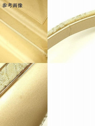 平和屋着物▼和装小物　和装バッグ　ハンドバッグ　七宝花文　金糸　逸品　AABJ8965ay