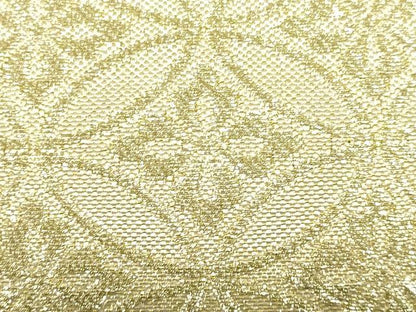 平和屋着物▼和装小物　和装バッグ　ハンドバッグ　七宝花文　金糸　逸品　AABJ8965ay