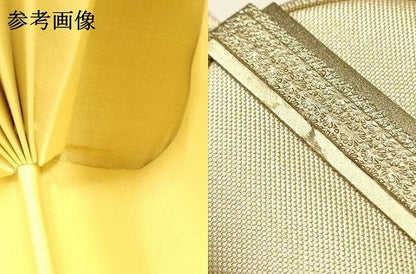 平和屋着物▼和装小物　和装バッグ　佐賀錦　ハンドバッグ　地紙　花鼓　金糸　帯地使用　逸品　AABJ8966ay