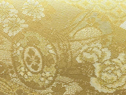 平和屋着物▼和装小物　和装バッグ　佐賀錦　ハンドバッグ　地紙　花鼓　金糸　帯地使用　逸品　AABJ8966ay