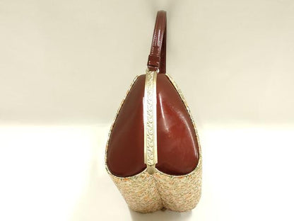 平和屋着物▼和装小物　和装バッグ　ハンドバッグ　花柄　金糸　逸品　AABJ8967ay
