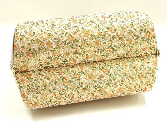 平和屋着物▼和装小物　和装バッグ　ハンドバッグ　花柄　金糸　逸品　AABJ8967ay