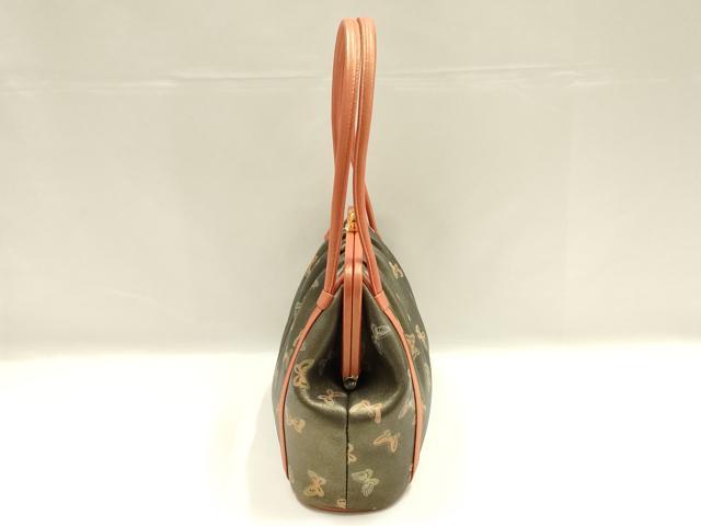 平和屋着物▼和装小物　和装バッグ　ハンドバッグ　舞蝶文　逸品　AABJ8968ay