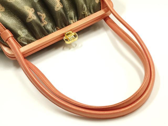平和屋着物▼和装小物　和装バッグ　ハンドバッグ　舞蝶文　逸品　AABJ8968ay