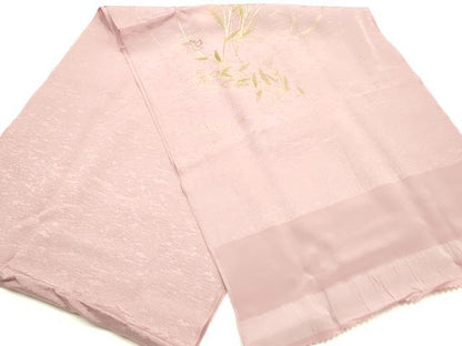 平和屋着物●和装小物　帯締め・帯揚げセット　平組　草花文　金糸　金彩　逸品　未使用　AABJ8973ay