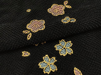 平和屋本店●和装小物　振袖用帯締め・帯揚げセット　総絞り　舞花文　金糸　金彩　撚り房　京ぜんび　逸品　未使用　AABJ8979ay