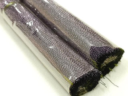 平和屋本店●和装小物　振袖用帯締め・帯揚げセット　総絞り　舞花文　金糸　金彩　逸品　未使用　AABJ8981ay