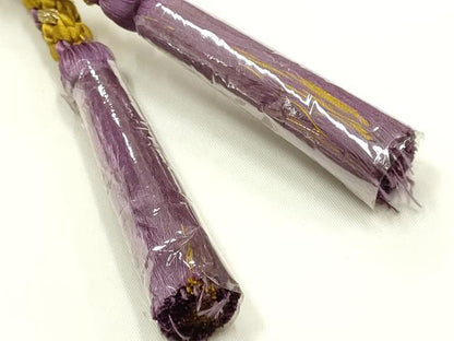 平和屋本店●和装小物　振袖用帯締め・帯揚げセット　総絞り　金糸　暈し染め　逸品　未使用　AABJ8984ay