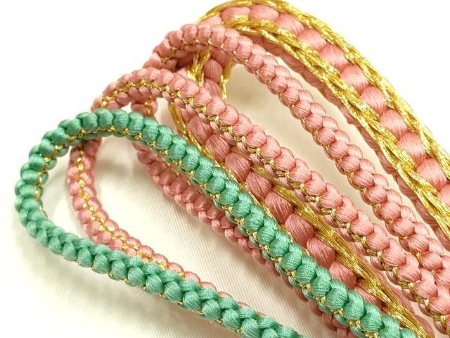 平和屋本店●和装小物　振袖用帯締め・帯揚げセット　総絞り　花柄　金糸　金彩　逸品　未使用　AABJ8989ay