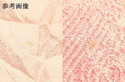 平和屋本店●和装小物　振袖用帯締め・帯揚げセット　柄絞り　花柄　金糸　暈し染め　正絹　逸品　未使用　AABJ8990ay