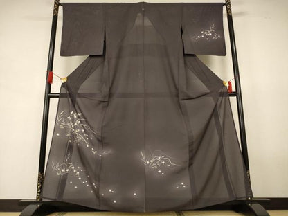 平和屋着物＊夏物　訪問着　絽　駒刺繍　蔦の葉文　暈し染め　正絹　逸品　AABJ9003jd
