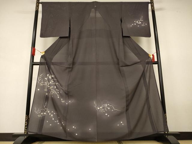 平和屋着物＊夏物　訪問着　絽　駒刺繍　蔦の葉文　暈し染め　正絹　逸品　AABJ9003jd