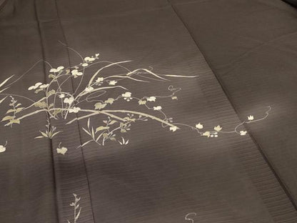 平和屋着物＊夏物　訪問着　絽　駒刺繍　蔦の葉文　暈し染め　正絹　逸品　AABJ9003jd