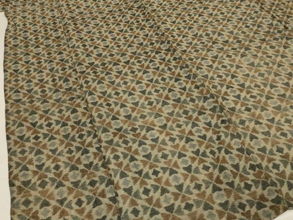 平和屋着物＊夏物　小千谷ちぢみ　幾何学文様　正絹　麻　逸品　AABJ9006jd