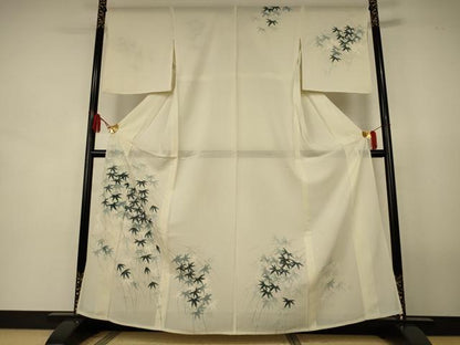 平和屋着物＊夏物　訪問着　絽　笹文　正絹　逸品　AABJ9010jd