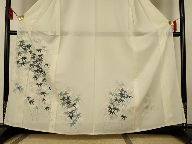 平和屋着物＊夏物　訪問着　絽　笹文　正絹　逸品　AABJ9010jd