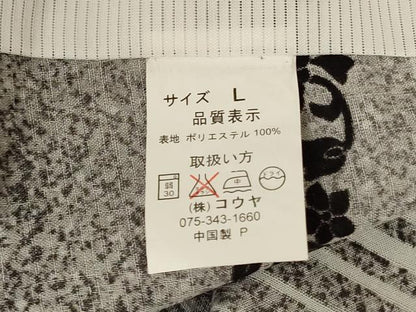 平和屋着物＊夏物　小紋　紗　花唐草文　洗える着物　AABJ9013jd
