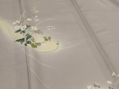 平和屋着物＊夏物　訪問着　絽　草花文　暈し染め　正絹　逸品　AABJ9015jd
