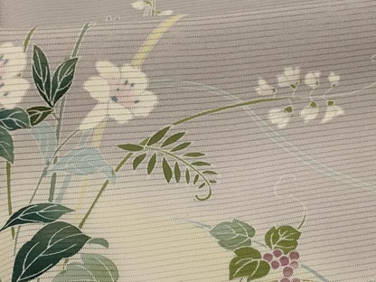 平和屋着物＊夏物　訪問着　絽　草花文　暈し染め　正絹　逸品　AABJ9015jd