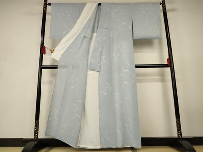 平和屋着物＊夏物　小紋　紗　雪輪文　正絹　逸品　AABJ9016jd