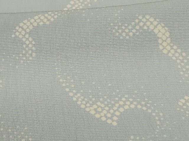 平和屋着物＊夏物　小紋　紗　雪輪文　正絹　逸品　AABJ9016jd