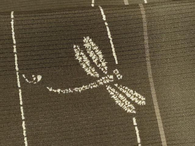 平和屋着物＊夏物　小紋　絽　蜻蛉　暈し染め　AABJ9020jd