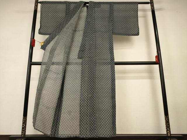 平和屋着物＊夏物　小紋　浴衣兼用　綿紅梅　花繋　綿　逸品　AABJ9021jd