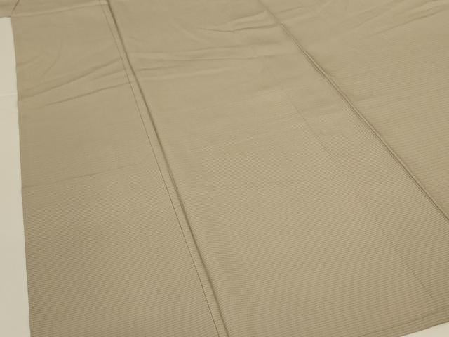 平和屋着物＊夏物　色無地　絽　白橡色　正絹　逸品　AABJ9022jd
