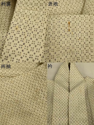 平和屋着物＊夏物　男性　小紋　紗　絣柄　AABJ9023jd