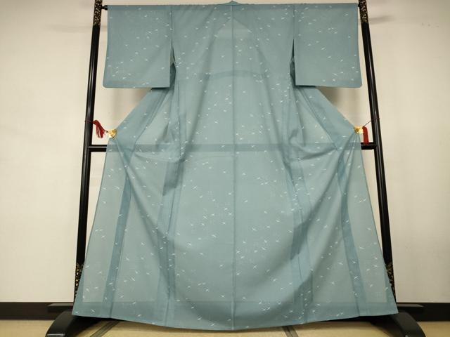 平和屋着物＊夏物　江戸小紋　絽　飛鳥文　洗える着物　AABJ9024jd