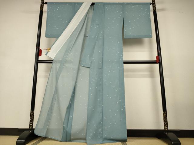 平和屋着物＊夏物　江戸小紋　絽　飛鳥文　洗える着物　AABJ9024jd