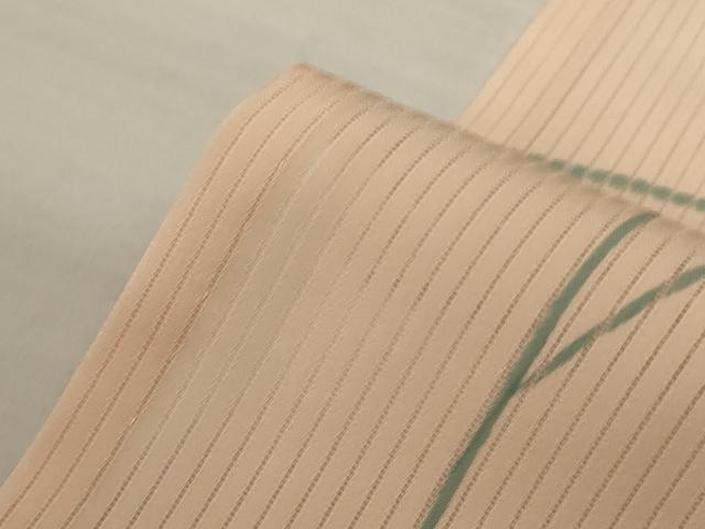 平和屋着物＊夏物　訪問着　縦絽　手描き　草花文　暈し染め　正絹　逸品　AABJ9025jd