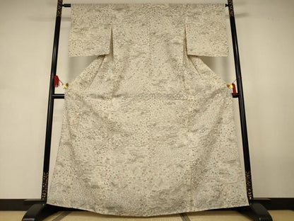平和屋着物＊夏物　紗紬　風景文　正絹　逸品　AABJ9030jd