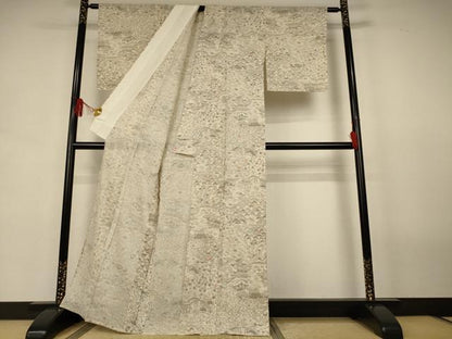 平和屋着物＊夏物　紗紬　風景文　正絹　逸品　AABJ9030jd